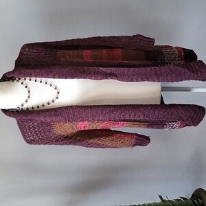 Sonoma open front multicolored cardigan